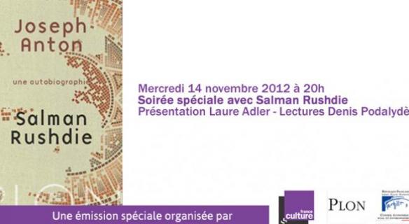 Emission spéciale avec Salman Rushdie sur France Culture ce soir, en direct du CESE