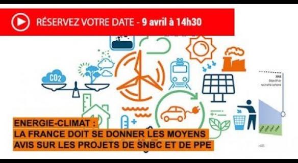 Présentation du projet d'avis sur les projets de SNBC et de PPE